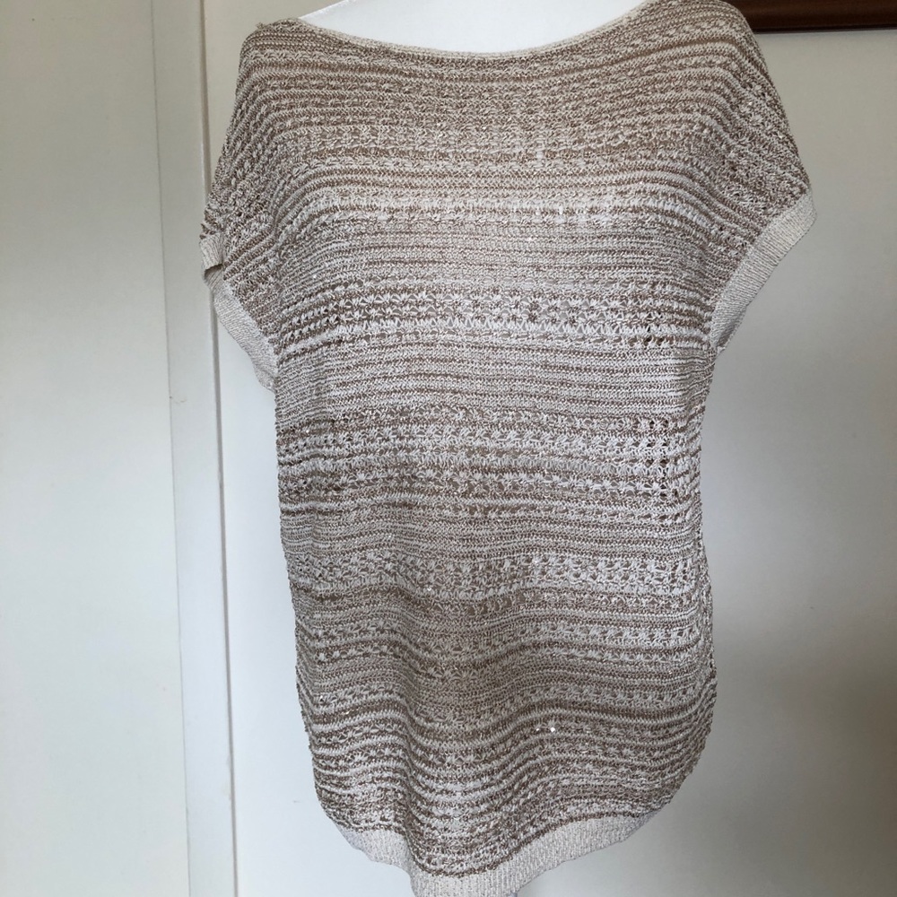 White House Black Market Sequin Stitchy Pullover